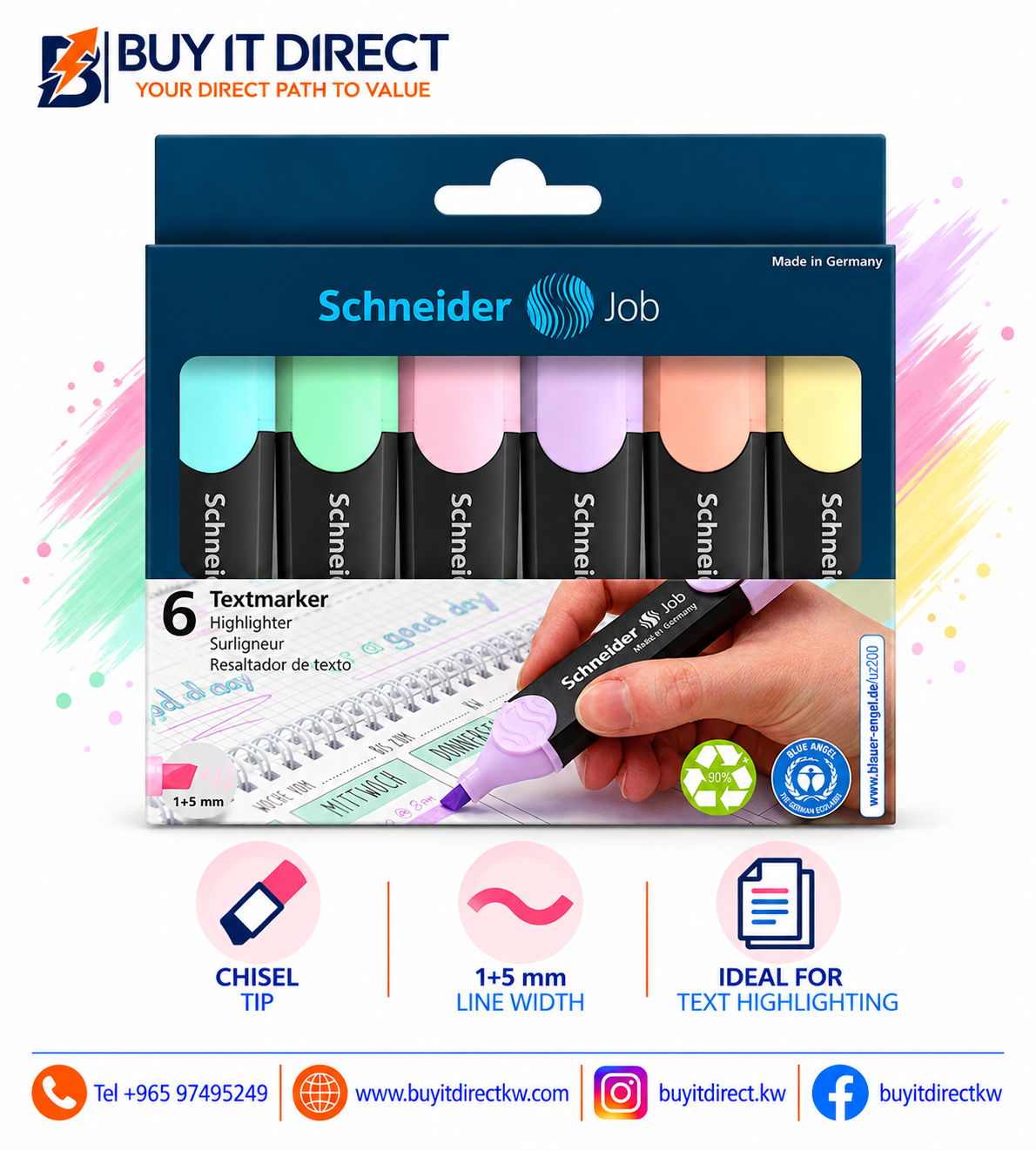 Schneider Job Highlighters 6 Pieces