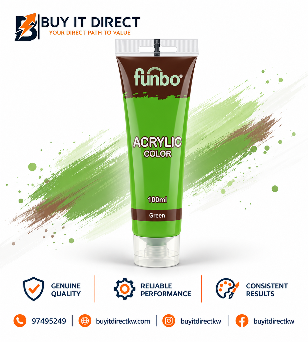 Acrylic Color Paint 100 ml Green