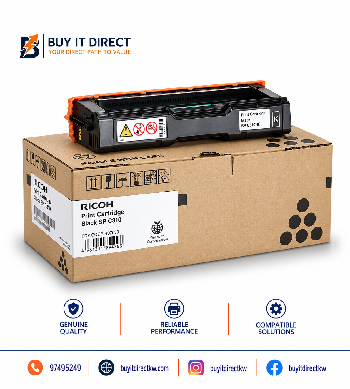 خرطوشة تونر ريكو SP C310 أسود