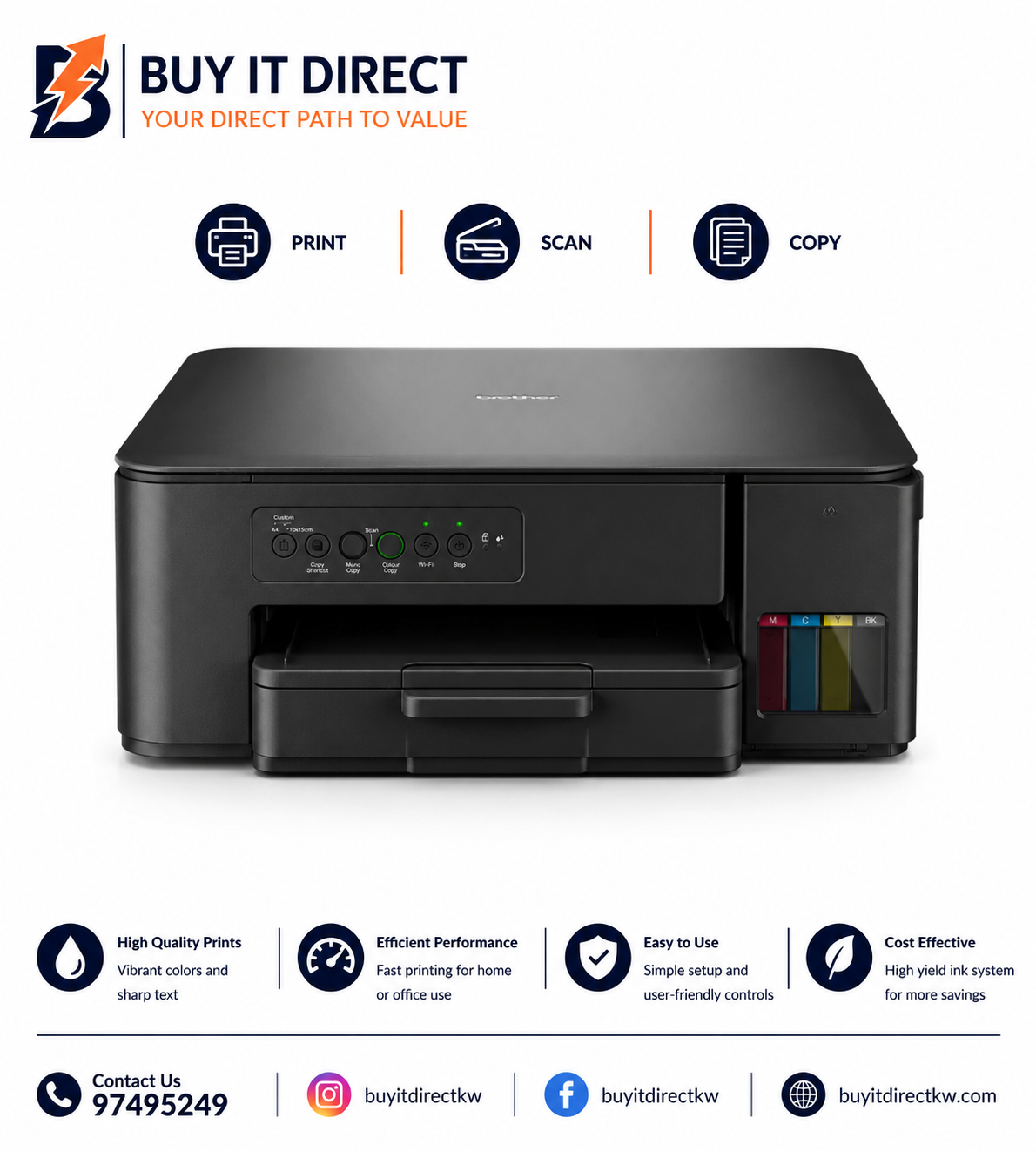 Brother Ink Tank DCP-T430W AIO Printer