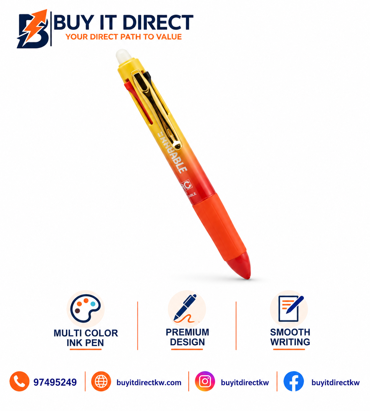 4 Erasable Pen 4 in 1