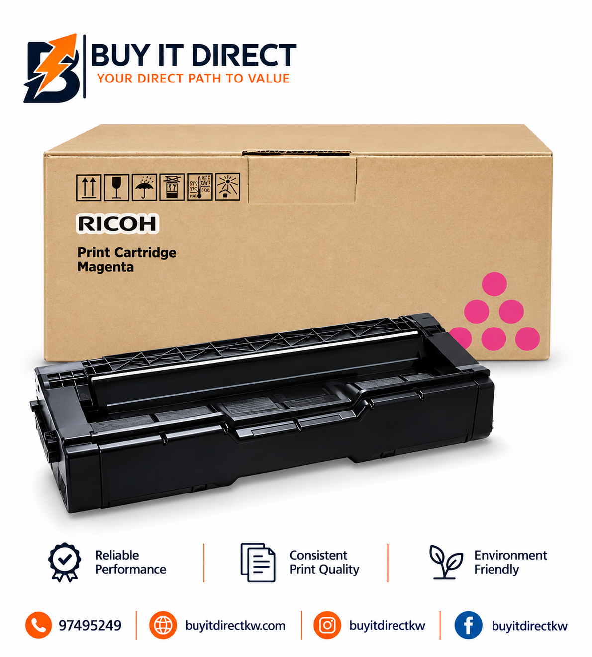 خرطوشة تونر ماجنتا أصلية Ricoh 406346 نوع SP C310A