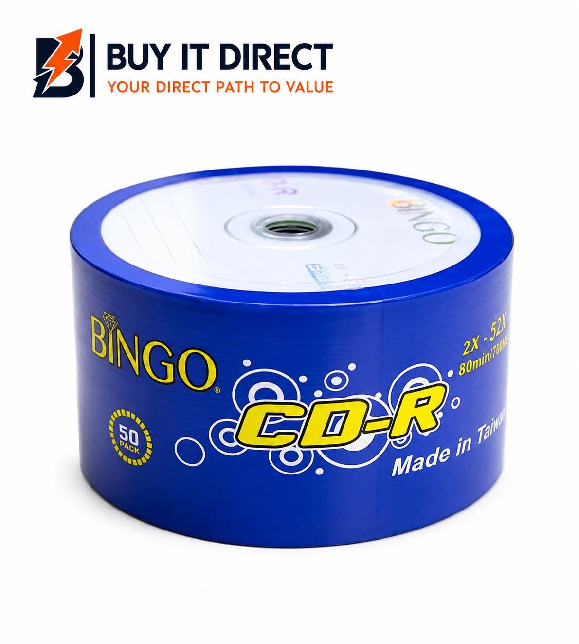 BINGO CD R 700MB 80 Minutes Blank Discs 50 Pack Spindle